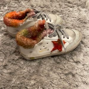 Girls Rainbow Shearling Golden Goose